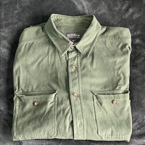 Woolrich Men's Olive Green Lightweight Shirt Jacket